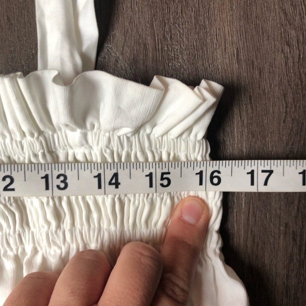 AVAVAV Smocked Midi Dress Size S White Avant-Garde Streetwear Farmhouse Peasant - Picture 5 of 9